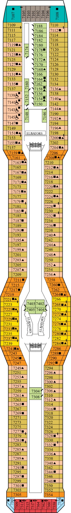Deck 7 - Sunrise Deck Plan