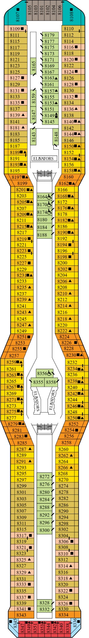 Deck 8 - Vista Deck Plan