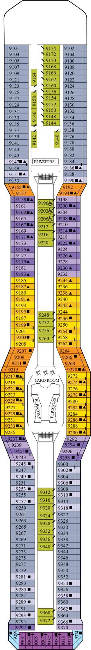 Deck 9 - Panorama Deck Plan