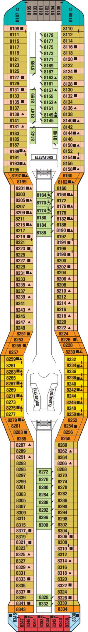 Deck 8 - Vista Deck Plan
