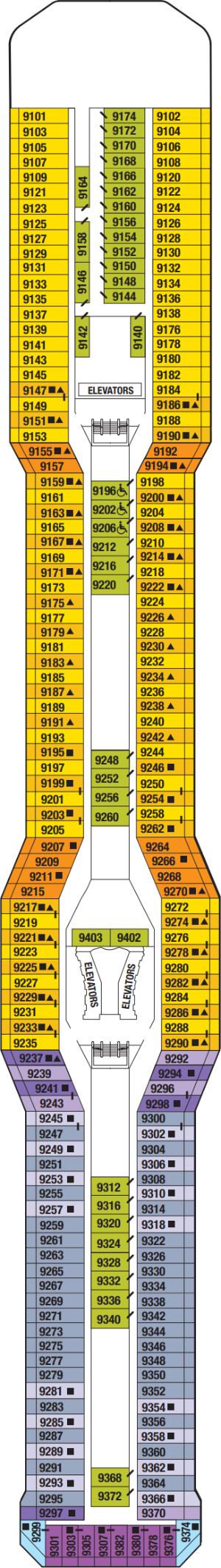 Deck 9 - Panorama Deck Plan
