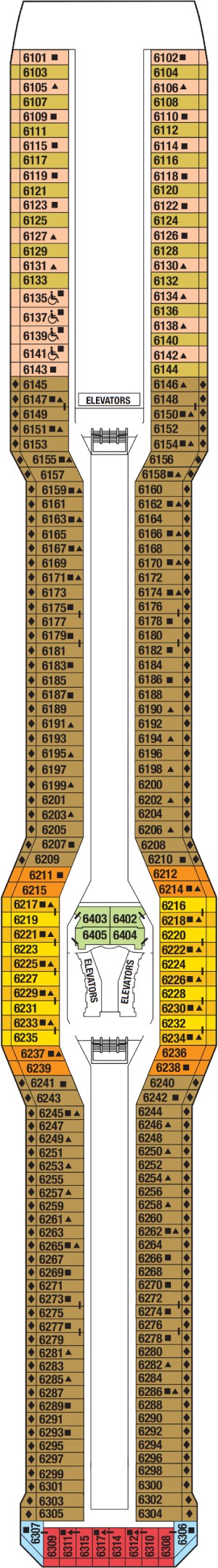 Deck 6 - Continental Deck Plan