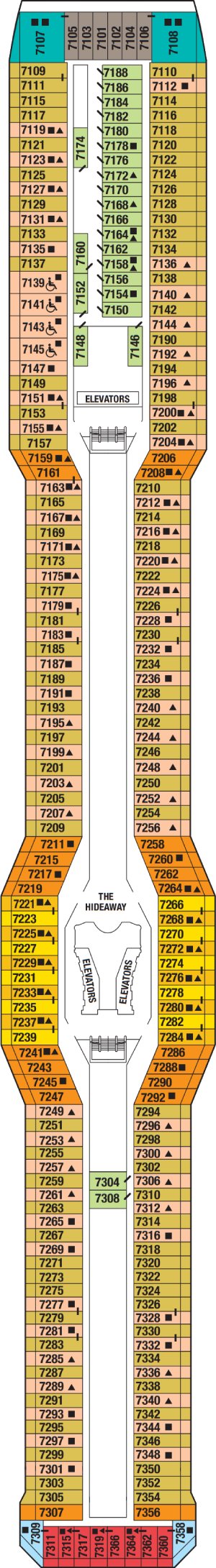 Deck 7 - Sunrise Deck Plan