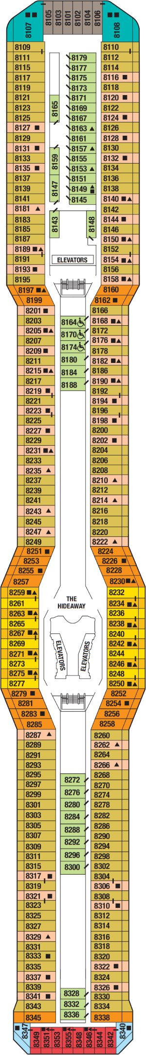 Deck 8 - Vista Deck Plan