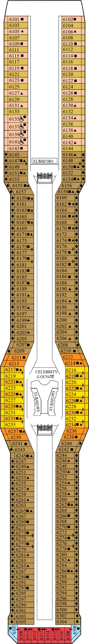 Deck 6 - Continental Deck Plan