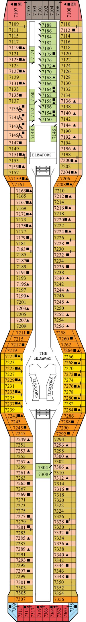 Deck 7 - Sunrise Deck Plan