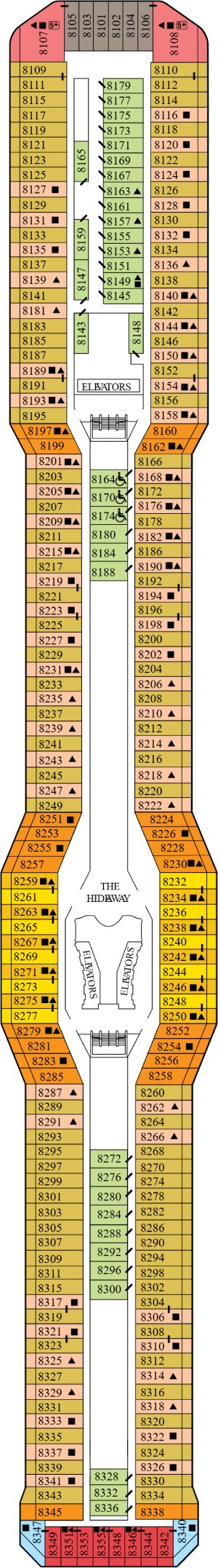 Deck 8 - Vista Deck Plan