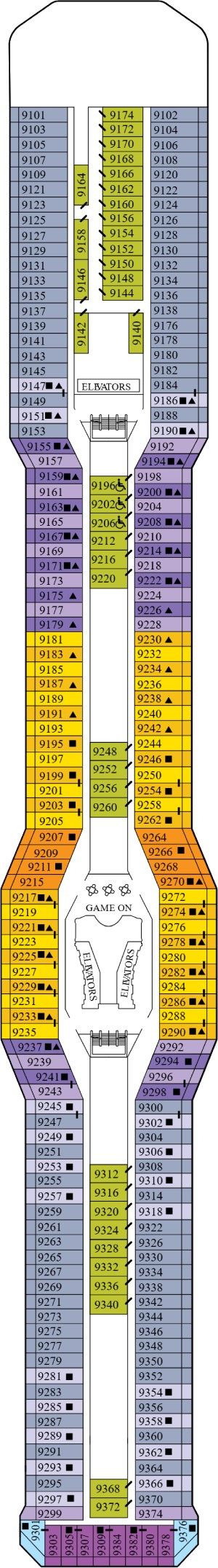 Deck 9 - Panorama Deck Plan