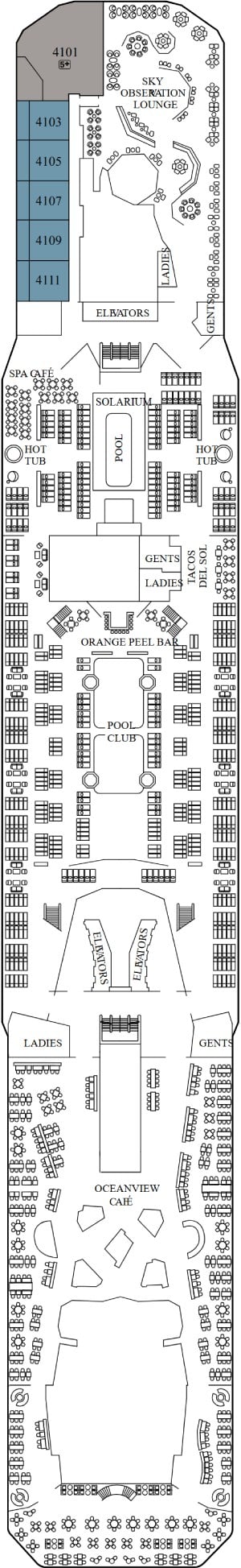 Deck 14 - Lido Deck Plan