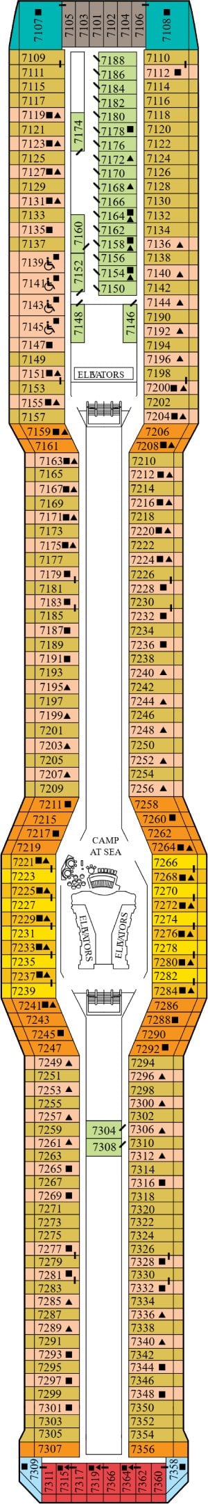 Deck 7 - Sunrise Deck Plan