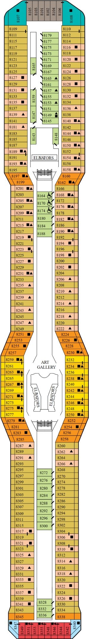 Deck 8 - Vista Deck Plan