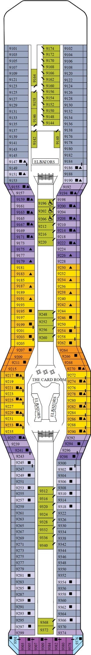 Deck 9 - Panorama Deck Plan