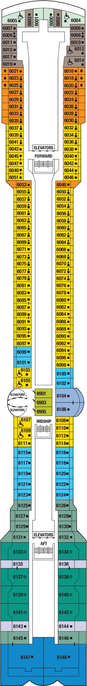 Deck 6 - Penthouse Deck Plan