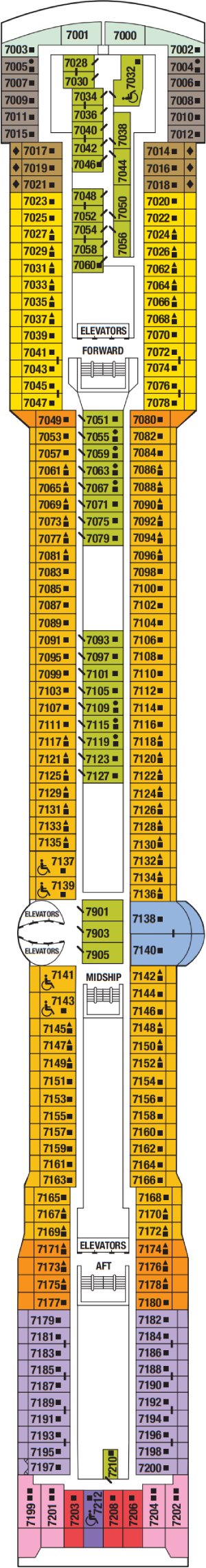 Deck 7 - Vista Deck Plan