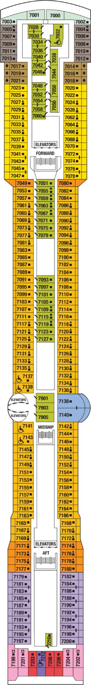 Deck 7 - Vista Deck Plan