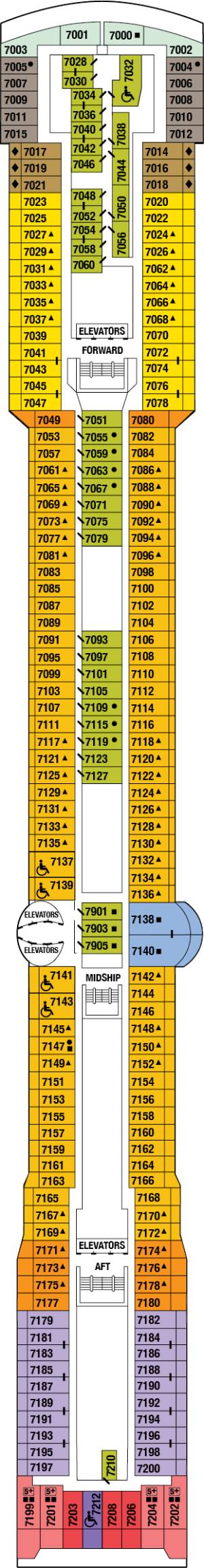 Deck 7 - Vista Deck Plan