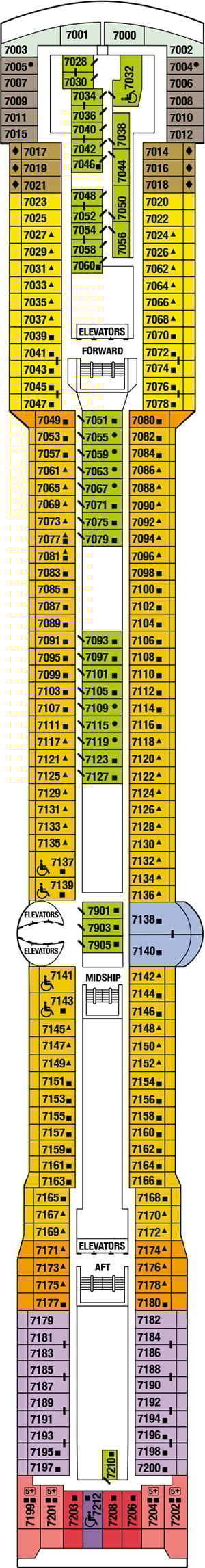 Deck 7 - Vista Deck Plan