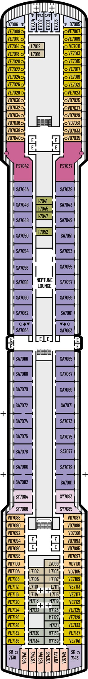 Deck 7 - Rotterdam Deck Plan