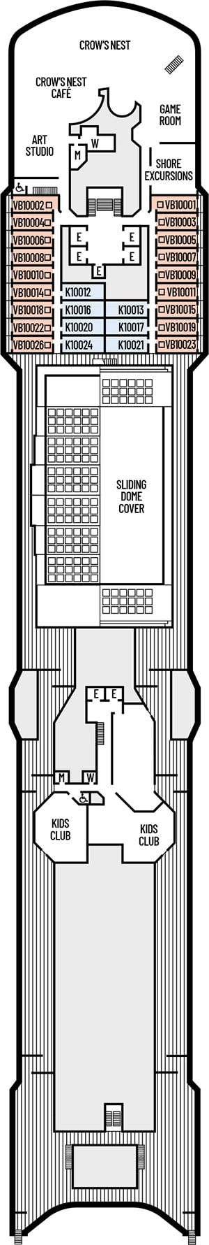 Deck 10 - Observation Deck Plan