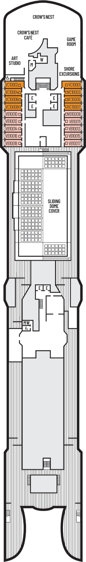 Deck 10 - Observation Deck Plan