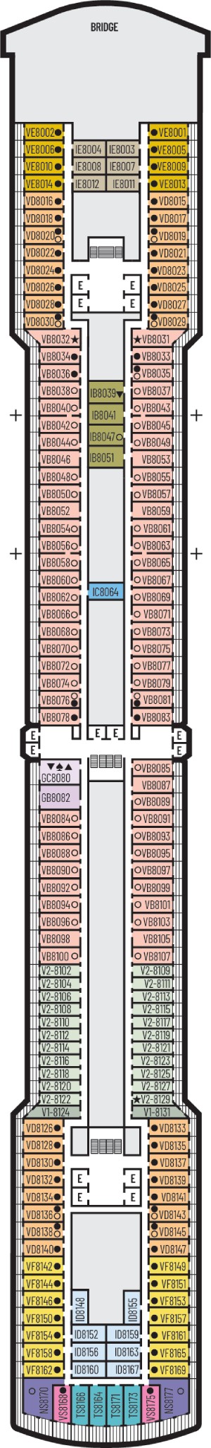 Deck 8 - Navigation Deck Plan