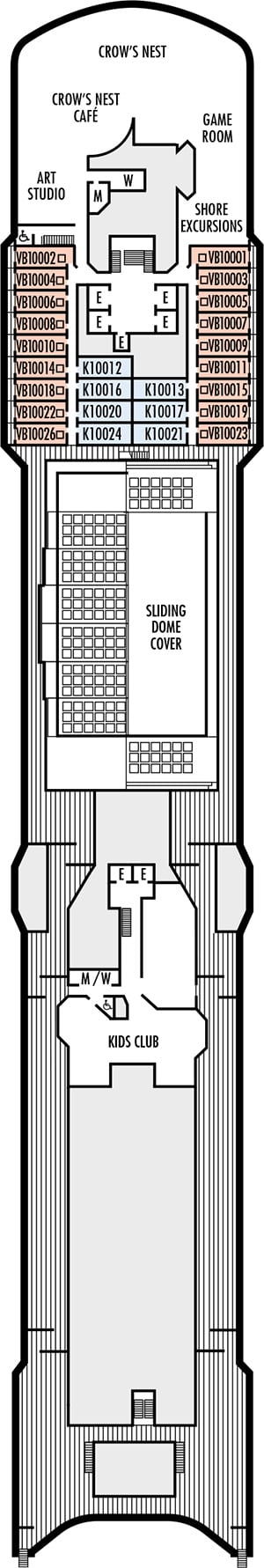 Deck 10 - Observation Deck Plan