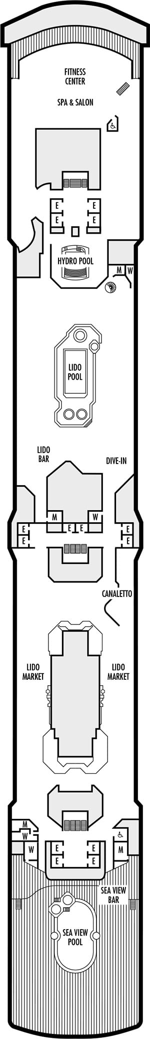 Deck 9 - Lido Deck Plan