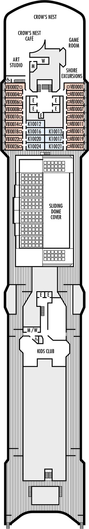 Deck 10 - Observation Deck Plan