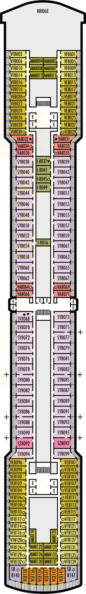 Deck 8 - Navigation Deck Plan