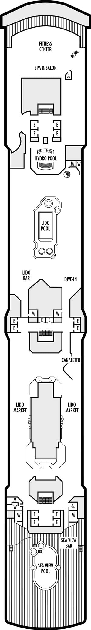 Deck 9 - Lido deck Plan