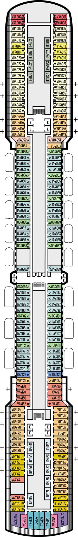 Deck 4 - Upper Prom Deck Plan
