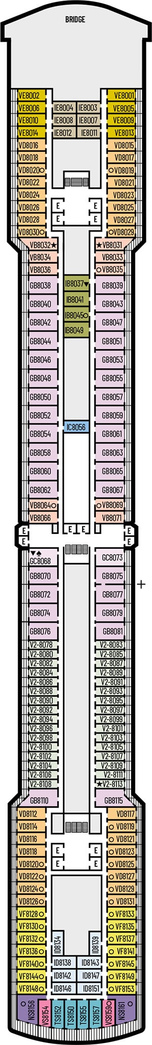 Deck 8 - Navigation Deck Plan