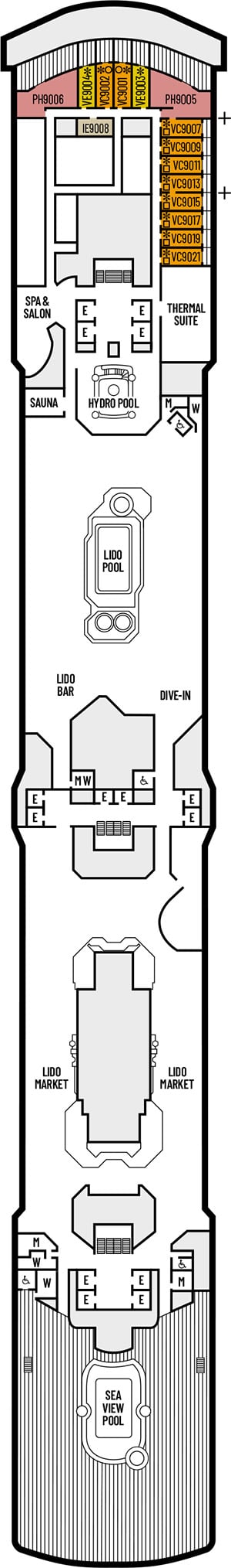Deck 9 - Lido deck Plan