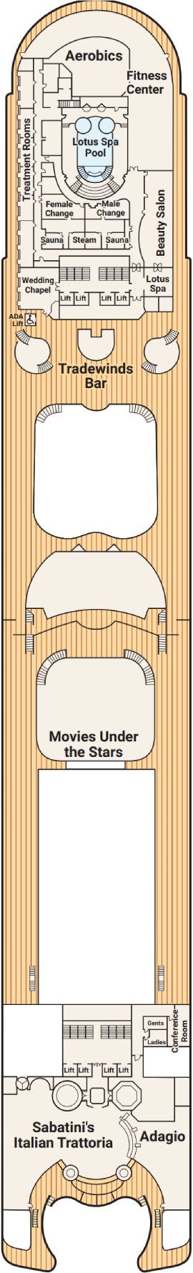 Deck 16 - Sun Deck Plan
