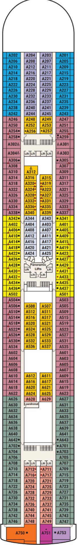 Deck 12 - Aloha Deck Plan