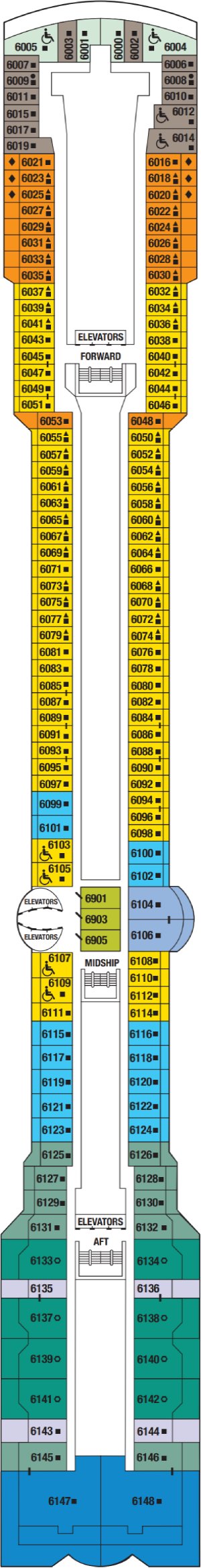 Deck 6 - Penthouse Deck Plan